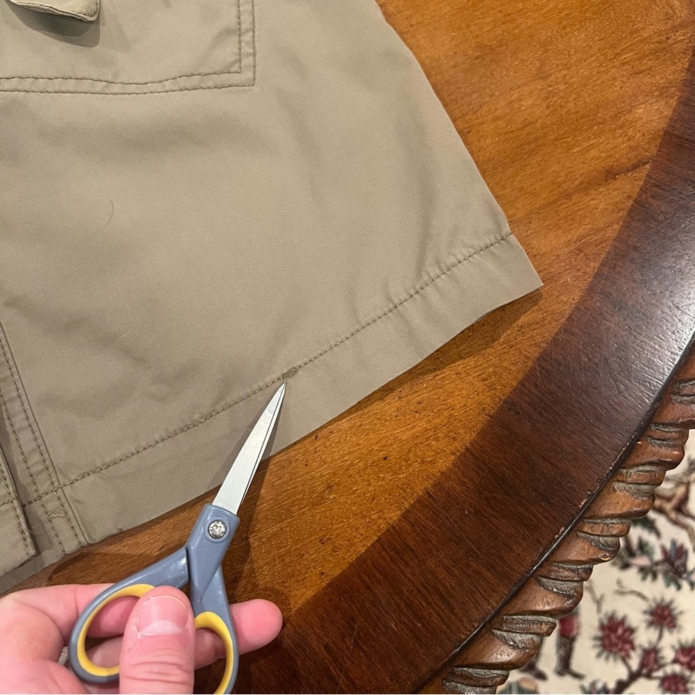 Pilcro x Anthropologie Utility Trench Coat Moss Belted XS Double Breasted Crop - Picture 15 of 15